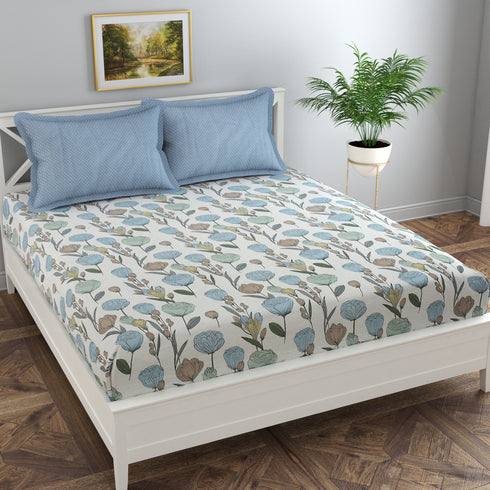Vision King Size Bedsheet with Pillow Covers by Florida